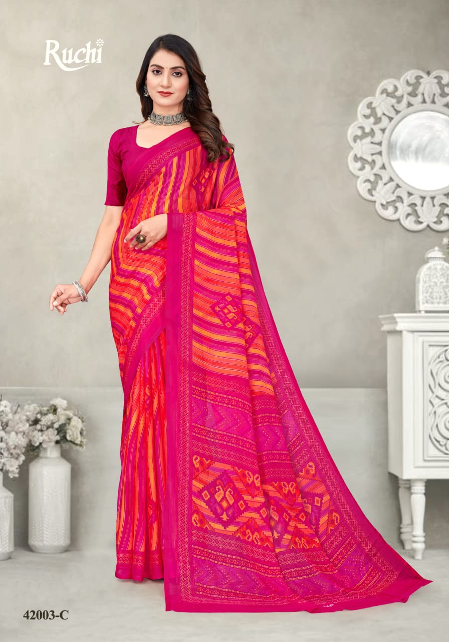 Star Chiffon Vol 192 By Ruchi Chiffon Surat Daily Wear Saree Wholesale Market